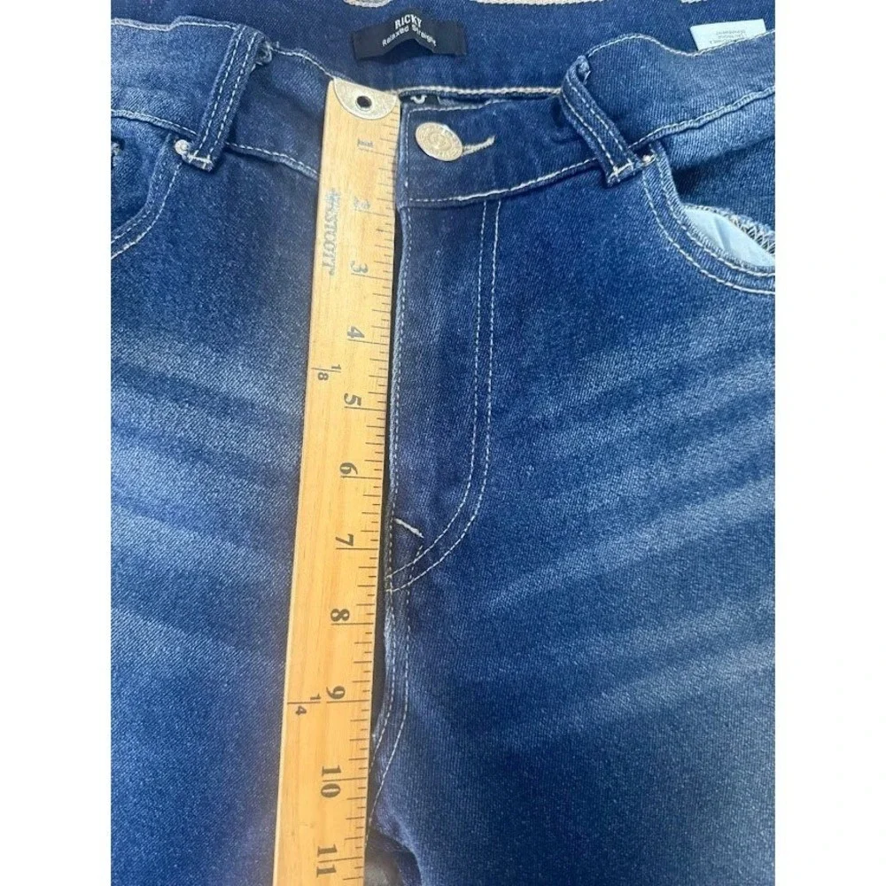 True Religion Mens‎ Relaxed Straight Jeans Blue Faded Denim 36x33.